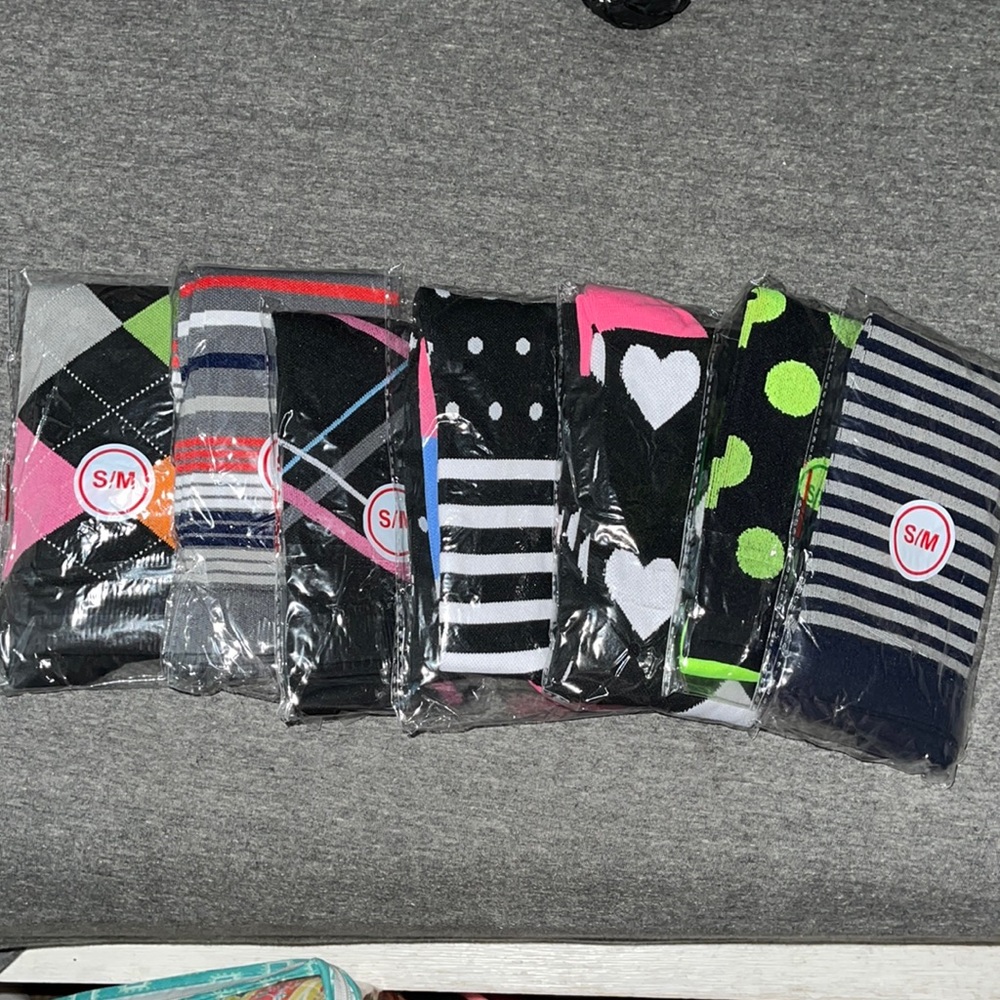 7 pairs of small/medium compression socks